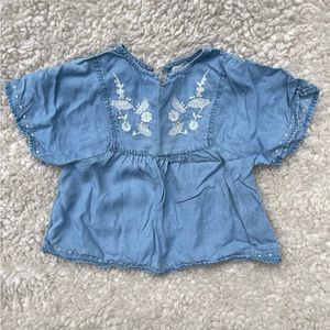 Zara Lightweight Denim Blouse